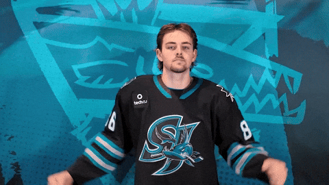 Flexing San Jose GIF by San Jose Barracuda