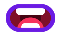 Mouth Talking Sticker by Here.fm