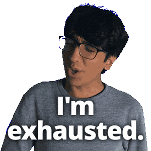 Tired Burnout Sticker