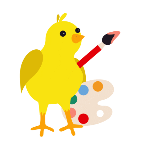 Happy Yellow Bird Sticker by PAGRO DISKONT