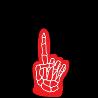skeleton foam finger GIF