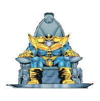 marvel comic chair Sticker by Leroy Patterson