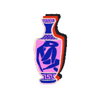 agostinaillu art pink blue artist Sticker