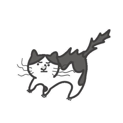 貓 驚嚇 Sticker