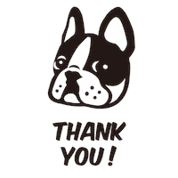 French Bulldog Thanks Sticker by BLIMP