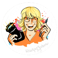 Strong Woman Smile Sticker by Knusperfarben