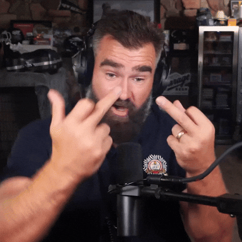 Jason Kelce Middle Finger GIF by New Heights