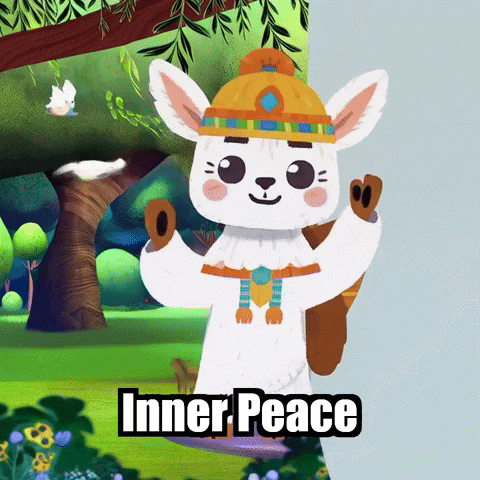 Inner Peace Meditation GIF by Llamaozi