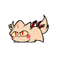 Cosodraws hazbin hotel cursed cat alastor michifer coso draws Sticker