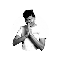 Thinking Pray Sticker by Digital Noir