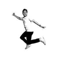 Happy Jump Sticker by Digital Noir