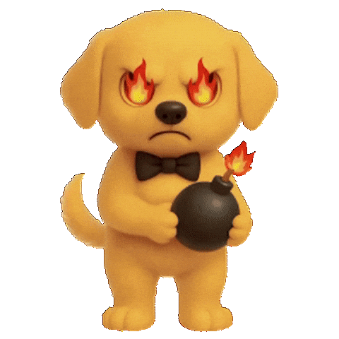 Angry Attack Sticker