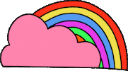 Rainbow Sun Sticker by Poppy Deyes