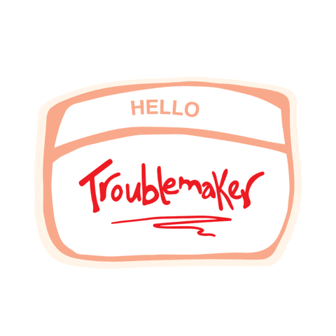 RedWineBlue nametag troublemaker redwineblue redwineandblue Sticker