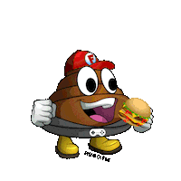 Arcade Farting Sticker by Hugo.fm