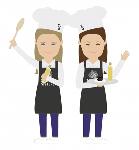 TruffleSisters giphyupload wink cooking chef GIF