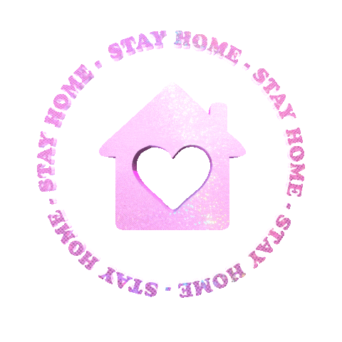 3D Stay Home Sticker