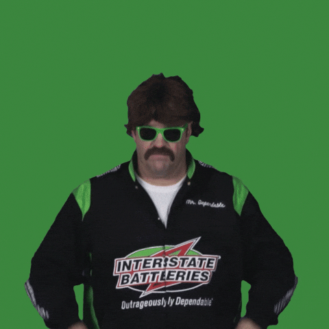 interstatebatteries reaction point look at this point up GIF