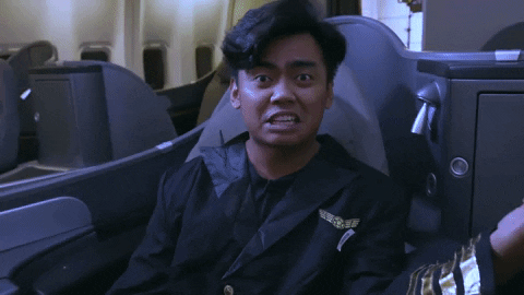 scared first class GIF by Guava Juice