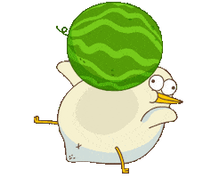 Chicken Watermelon Sticker by BadTimeStories