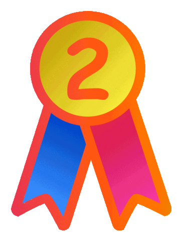 Number 2 2Nd Place Sticker by Troupe429