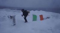 Irish Flag Planted in Norway for St. Patrick's Day