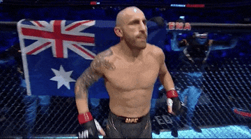 Jumping Alexander Volkanovski GIF by UFC