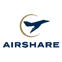 FlyAirshare logo travel flying plane Sticker