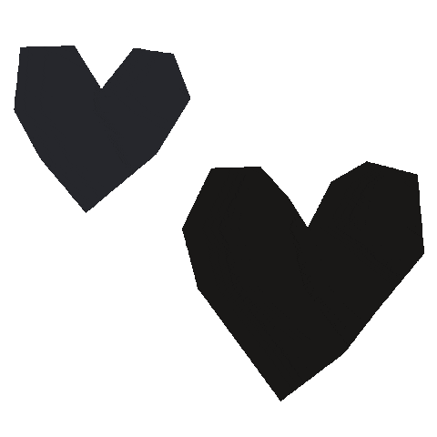 Black Heart Love Sticker by Louisa Taylor Studio