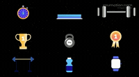 Fitness Icons and Gym Elements Pack