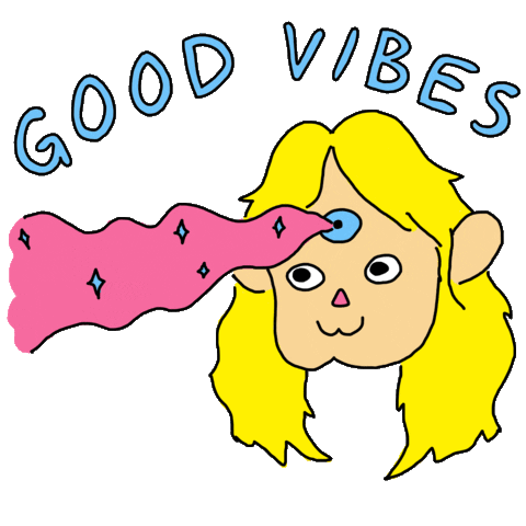 Good Vibes Sparkle Sticker by Sabrina Mellado