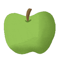 Eat Green Apple Sticker by Demic