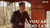 Train Fail GIF by The Traitors Australia
