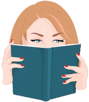 book read Sticker by Nazaret Escobedo