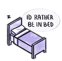 adhd_bri tired sleepy bed introvert Sticker