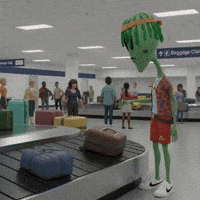 Baggage Claim Airport GIF by Lonely Aliens