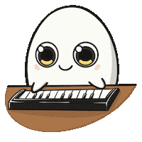 Egg Piano Sticker