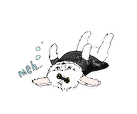 Fionaliemm dog tired sleepy meh Sticker