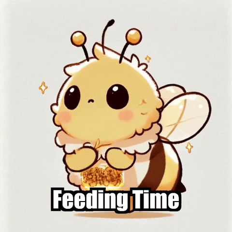 Bee Feeding Time GIF by Beelightened