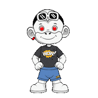 White Monkey Wow Sticker by Zhot
