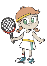 tennisjessen blink mona tennisgirl tennisjessen Sticker