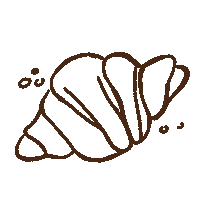 Dog Croissant Sticker by BFOURSTUDIO