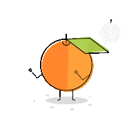 dancing orange Sticker