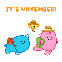Happy November 1 Sticker by DINOSALLY