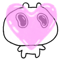 s2skkk love heart wow pink Sticker