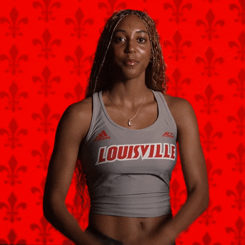 Track Field Go Cards GIF by Louisville Cardinals