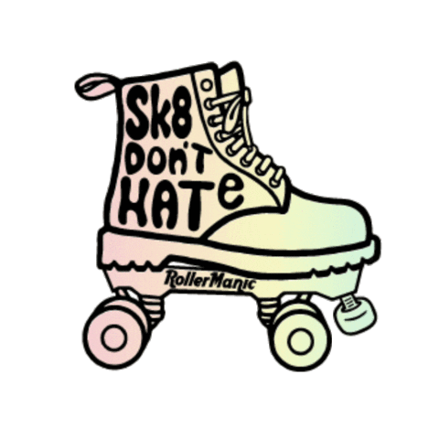 rollermanic giphyupload love hate sk8 Sticker