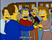 Represent Season 3 GIF by The Simpsons