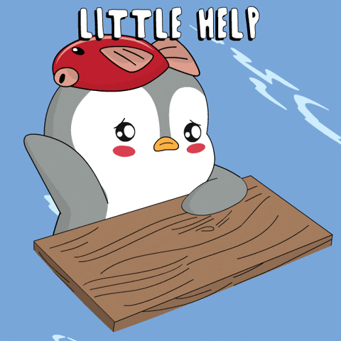 Drowning Little Help GIF by Pudgy Penguins