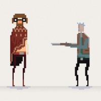 bandits pixel pixelart good bad GIF